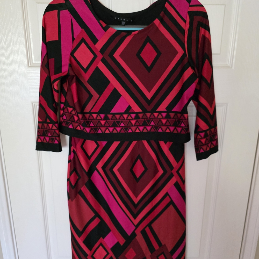 Tiana B Pink Sequin Embellished Sheath Dress